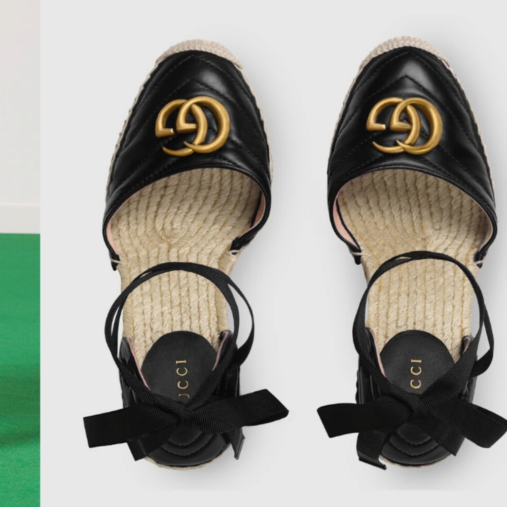 Gucci Leather Platform Espadrille for women